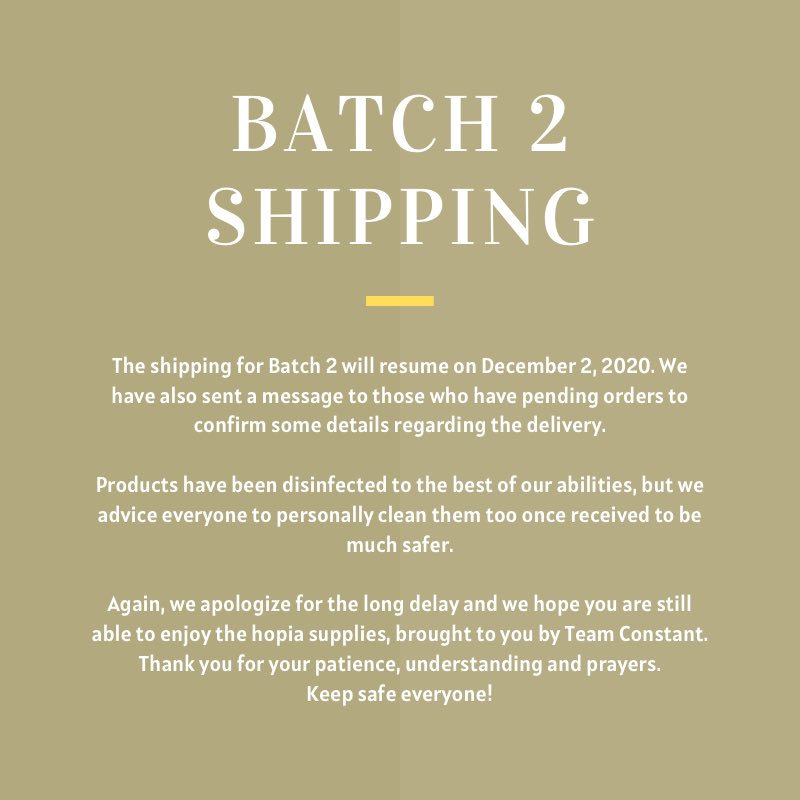 madebyvkb's tweet photo. 📣 RESUME OF BATCH 2 SHIPPING https://t.co/1qYXyYp90Q