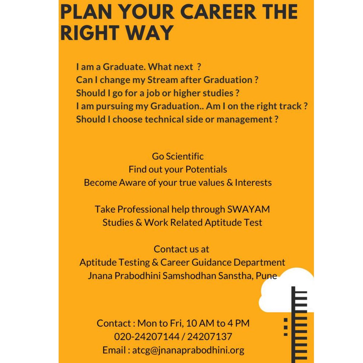 JpipPune's tweet photo. Right career choice is a way to successful and satisfied life!

#career #AptitudeTesting #aptitude #careercounsellor #careerguidance #jpip #Jnanaprabodhini https://t.co/zMR1T32m6Z