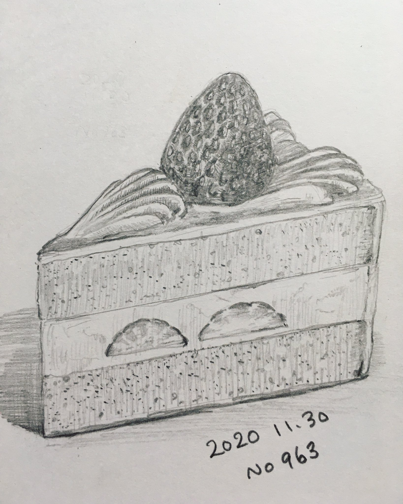 Twitter 上的 らっきー 毎日デッサン計画 デッサン スケッチ 鉛筆画 美術 毎日デッサン計画 Dailydrawingplan Dessin Drawing Sketch Art Artwork Pencildrawing スペシャル苺ショート シャトレーゼ ショートケーキ Chateraise Shortcake T