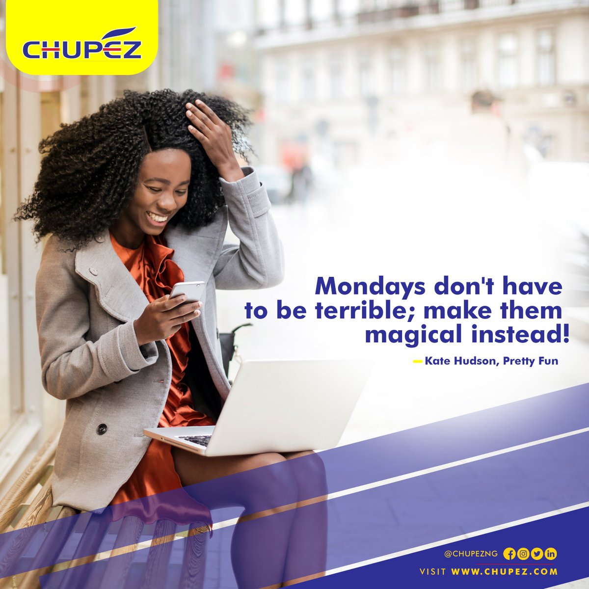 ChupezNg's tweet photo. Mondays don't have 
to be terrible; make them 
magical instead!
#monday #mondaymotivation #mondayquote #mondayvibes #Chupezng https://t.co/5srslUfLnz