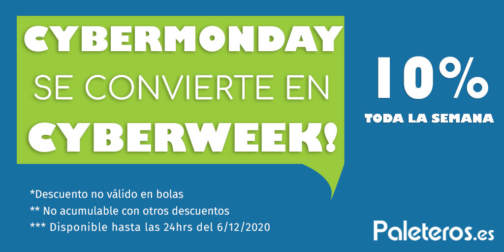 PaleterosPadel's tweet photo. Les tenemos noticias...¡El #CYBERMONDAY se convierte en #CYBERWEEK! ✨
No te pierdas un 10% de descuento en nuestra web.
https://t.co/HMTiHEMvDW https://t.co/oWIRb1VkhT