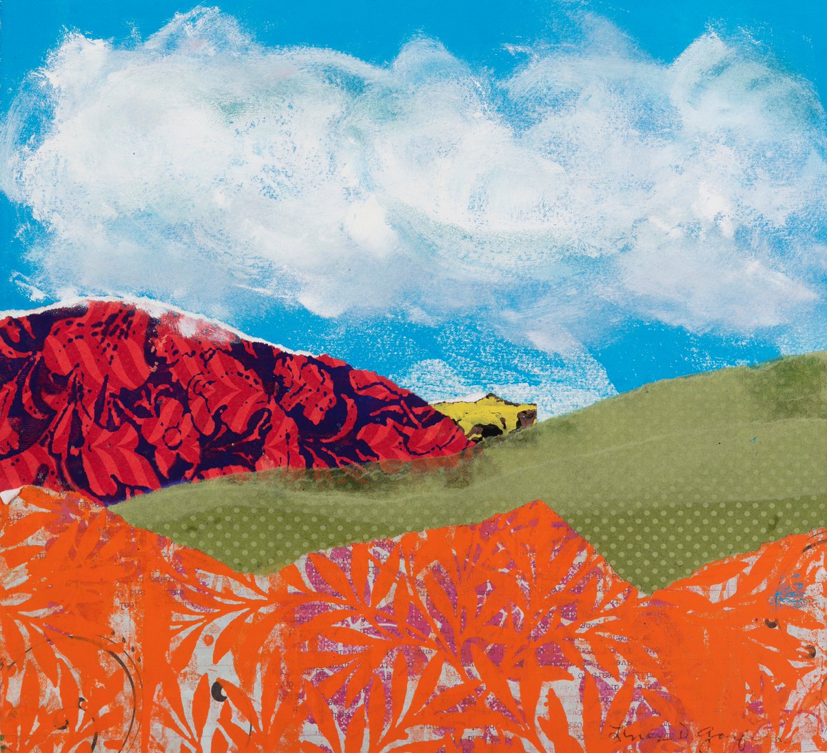 lindadgarfield's tweet photo. Mountain Grandeur, mixed media inspired by travel to the American West. https://t.co/WvZmF2WPgb