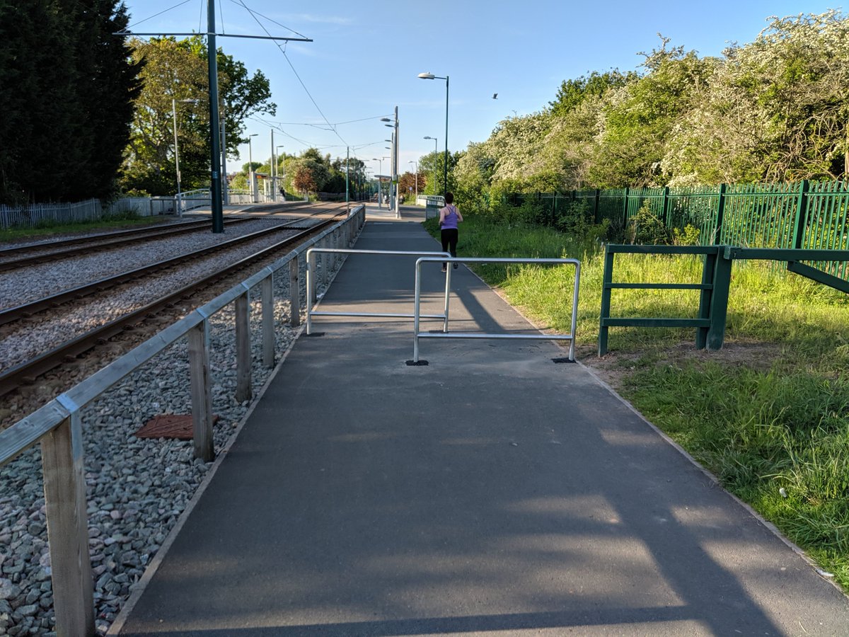 Perhaps they are thinking of the unlit (except at tram stops & north of Wilford Lane) tram side path? The one they (via Rushcliffe BC as landowners) inflicted with barriers (just as the City Council were starting works to improve the Clifton end of the same route).
