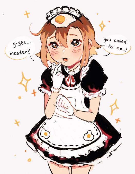 no idea what compelled me to draw this but... ?? meido outfit niu!!!

eggy maid, at your service! ✨?
#ENVtuber #niudle 