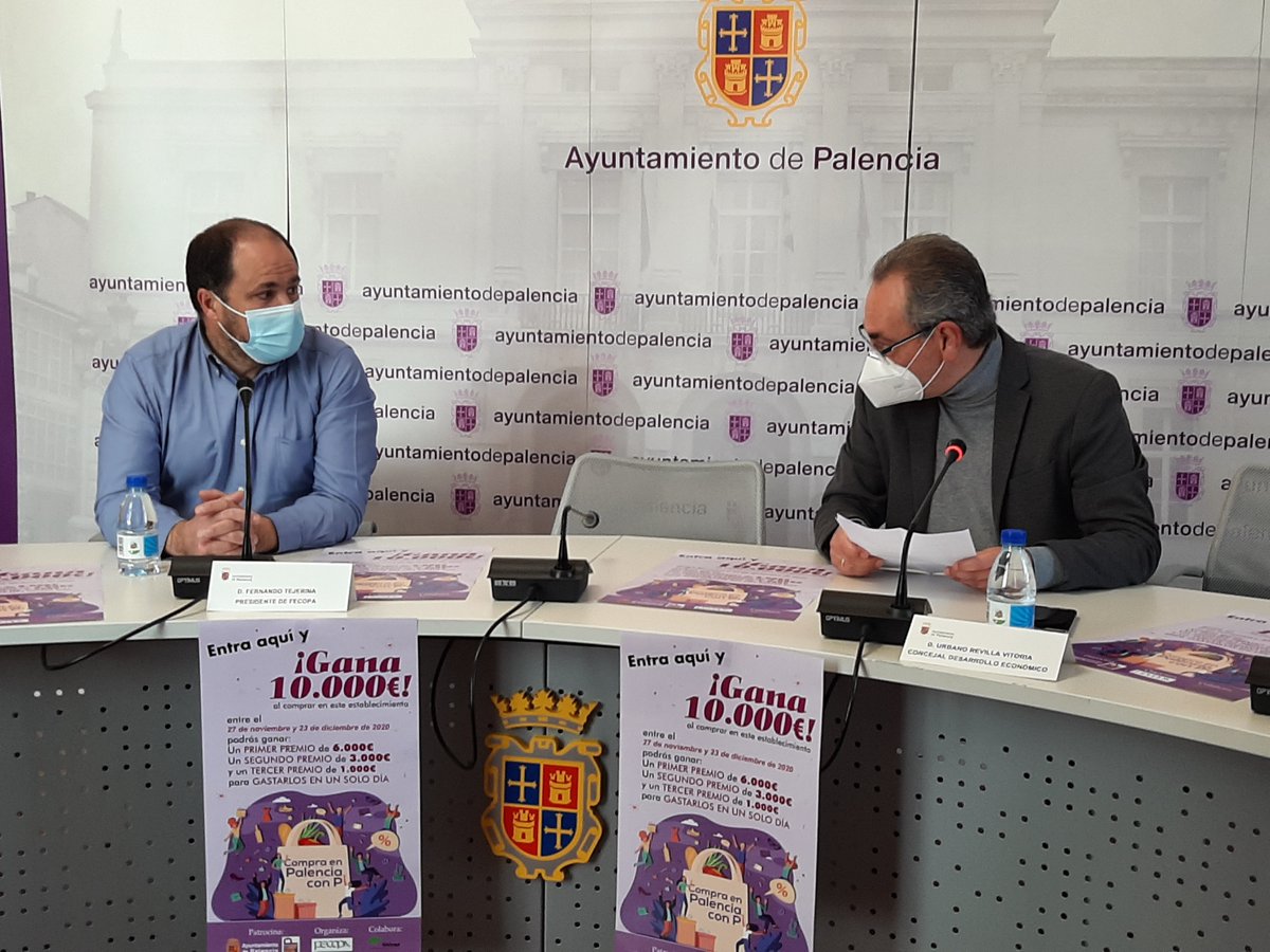 PalenciaAyto's tweet photo. La hostelería participará por vez primera en el tradicional concurso #Undíaentre10000euros promovido por @PalenciaAyto y #FECOPA para incentivar las compras navideñas en el comercio local.

https://t.co/TVRojJdjue https://t.co/xH10KVQ58Z