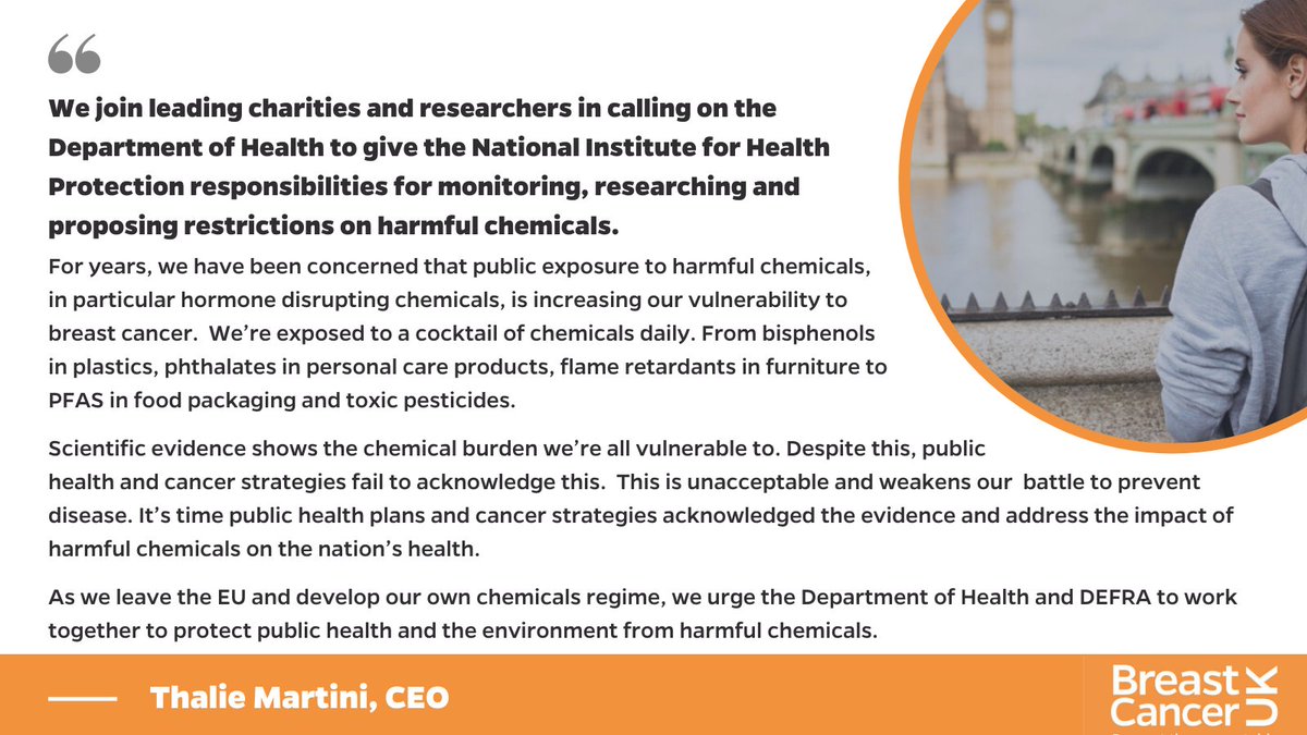 BreastCancer_UK's tweet photo. Today, we're proud to join NGOs calling on @MattHancock to address the impact of #harmfulchemicals on the nation's health!

We urge @DHSCgovuk to keep chemicals of concern out of our daily lives to protect public health + environment. 

📩 Read our letter: https://t.co/vge7g1thWn https://t.co/g5x3kMm9VG