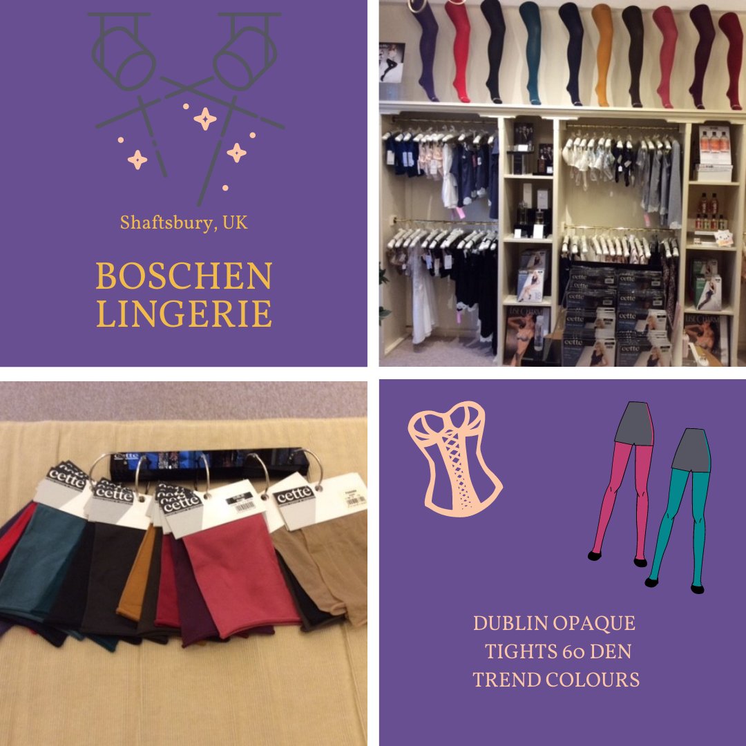 cette's tweet photo. Happy to put a loyal customer in the Spotlight: Cette hosiery beautifully displayed at Böschen Lingerie in Shaftsbury (UK) @CetteBelgium #cettehosiery #boschenlingerie https://t.co/kbW6f74psQ