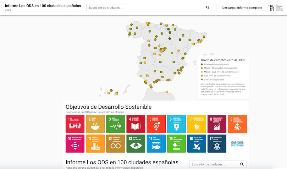 reds_sdsnspain's tweet photo. REDS publica una web interactiva con los resultados del informe #CiudadesODS, ofreciendo mapas que analizan ODS a ODS, así como el desempeño de cada uno de los indicadores seleccionados para medir el cumplimiento de la #Agenda2030 a nivel local en España

https://t.co/s7UCgVsMUP https://t.co/D8PWsgZzzn