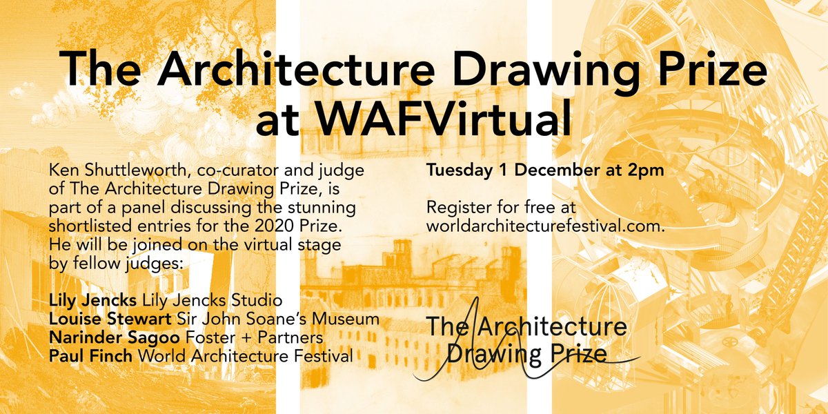 MakeArchitects's tweet photo. Hear from @makeken and fellow #ArchitectureDrawingPrize judges at #WAFVirtual. They'll be discussing this year's entries and what they tell us about the future of architectural drawing.

👉 https://t.co/b8pR7ZOjf8 @lil_build_dirt @NarinderSagoo @SoaneMuseum @worldarchfest https://t.co/bDpNkzskiC