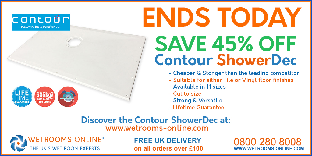 wetroomsonline's tweet image. ENDS TODAY - Save a MASSIVE 45% Off the @ContourShowers ShowerDec during November at wetrooms-online.com/wet-rooms/wet-… #wetroomsonline #contourshowers #showerdec #wetroomtray #showertray #levelaccessshowertray #wetroomexperts #wetrooms