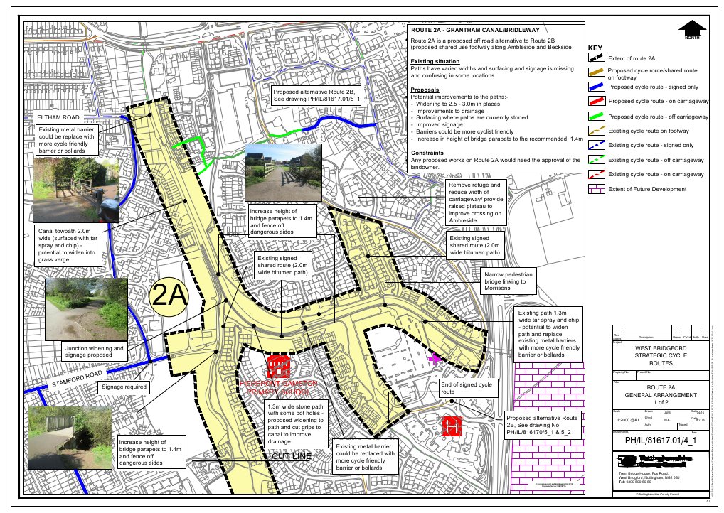 The route through Gamston is disqualified as the council recognised back in 2016 that it was inadequate and planned to widen it (which would have been very useful this year), but those plans appear to have been dropped after May 2017...