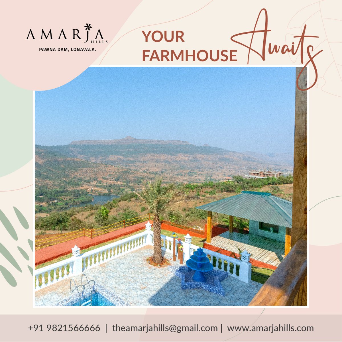 Your happy place is waiting for you with open arms. What are you waiting for?
Contact us now on +91 9821566666  for Bookings/Enquiry or head over to amarjahills.com to get more details!
#AmarjaHills #2ndhome #villaforsale #pawanadam  #farmhouseforsale #farmhouse