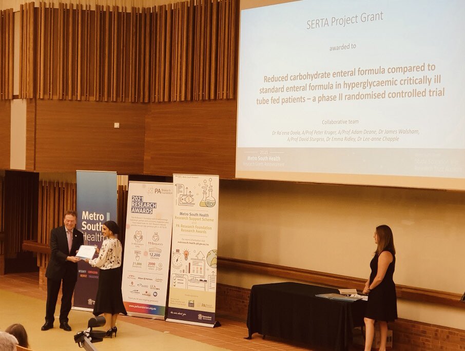 Dr Ra'eesa Doola (@raeesadoola) on Twitter photo 🎊🎉 Thank you @MetSthHealth Now the hard work begins! Phase II multi-centre trial coming 2021 - watch this space <a href="/pahospital/">PA Hospital Brisbane</a> <a href="/timeandoxygen/">David Sturgess</a> <a href="/MelbourneICU/">Adam Matthew Deane</a> <a href="/LSChapple/">A/Prof Lee-anne Chapple</a> <a href="/ICUnutrition/">A/Prof Emma Ridley</a> <a href="/AnneLeditschke/">Anne Leditschke</a> A/Prof Peter Kruger, Dr James Walsham) #PAHDietetics #critcarenutrition 🎊🎉 Thank you @MetSthHealth Now the hard work begins! Phase II multi-centre trial coming 2021 - watch this space <a href="/pahospital/">PA Hospital Brisbane</a> <a href="/timeandoxygen/">David Sturgess</a> <a href="/MelbourneICU/">Adam Matthew Deane</a> <a href="/LSChapple/">A/Prof Lee-anne Chapple</a> <a href="/ICUnutrition/">A/Prof Emma Ridley</a> <a href="/AnneLeditschke/">Anne Leditschke</a> A/Prof Peter Kruger, Dr James Walsham) #PAHDietetics #critcarenutrition