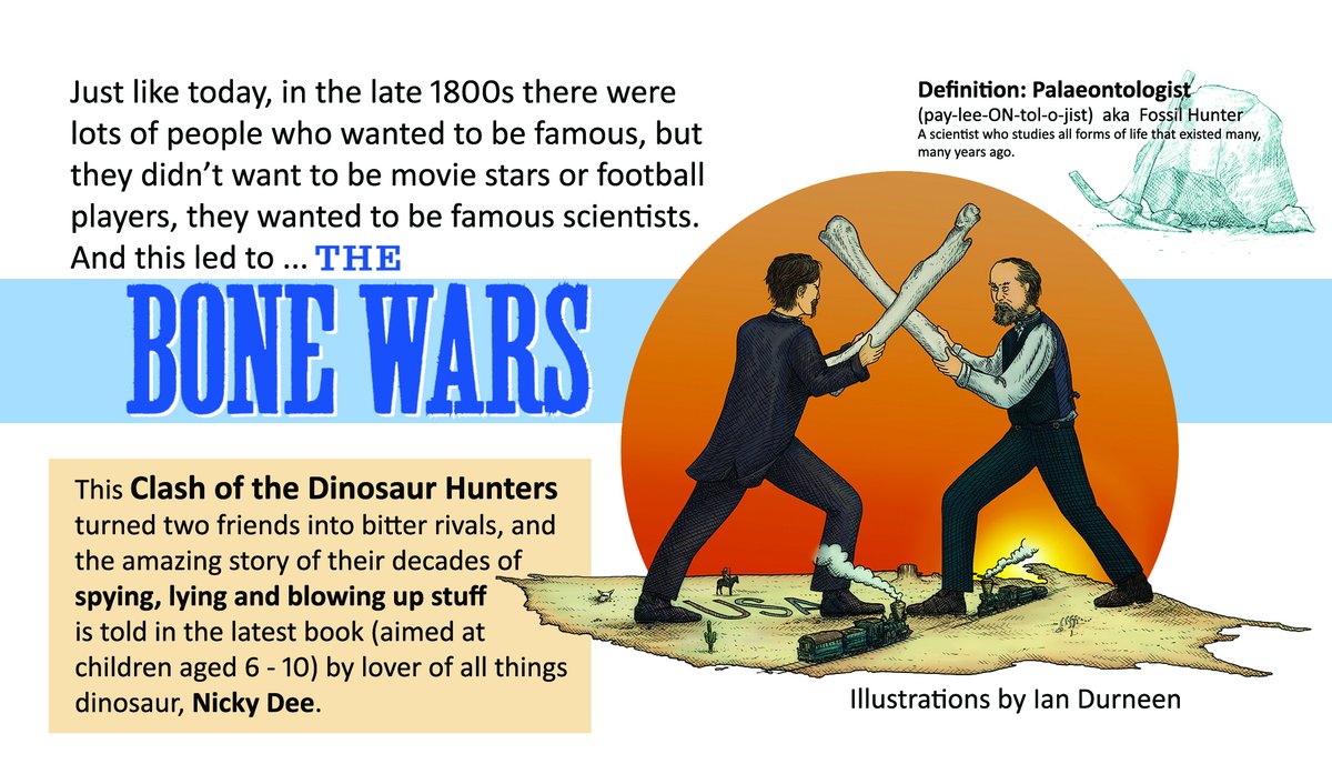 Two dinosaur hunters (Edward Drinker Cope and Othniel Charles Marsh) started out as friends, but their palaeontological obsession drove them apart. Read their story in #TheBoneWars