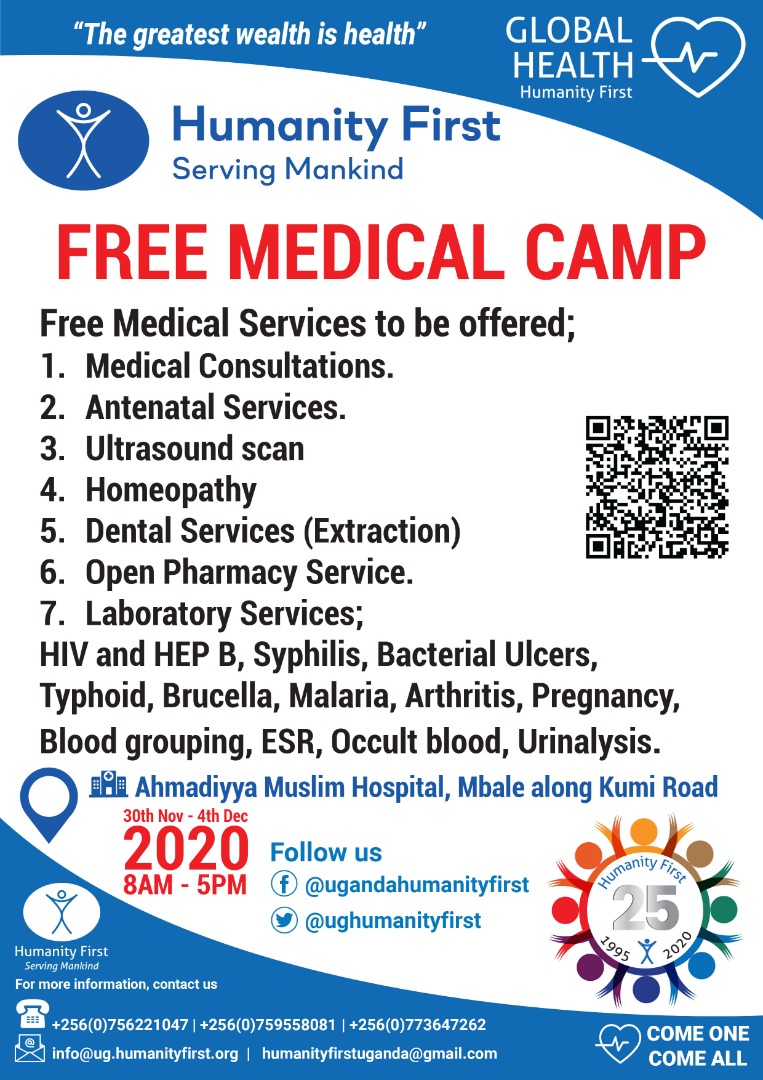 HumanityFirstNL's tweet photo. Humanity First Uganda organize a 5 day #Medical camp in #Mbale, south of #Uganda with free services, #Humanity First #Nederland appreciate their service to #mankind. #HF1995, #HF https://t.co/aOE5VEHD6H