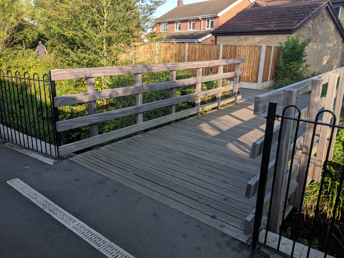 Perhaps it's the Greenway between Rushcliffe Arena and Compton Acres which, as part of the Cycle Strategy, was widened, lit, & saw new wider bridge added in Feb/Mar 17. Alas that still isn't legal to cycle on [Although a consultation did start just before Lockdown], so not that.