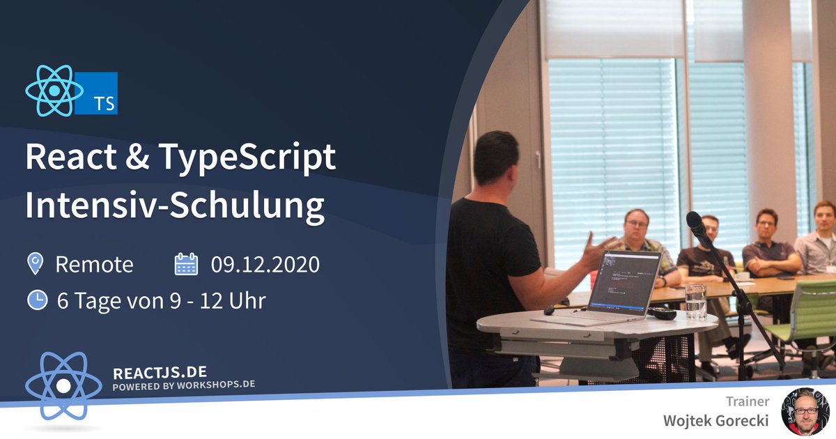 reactjs_de's tweet photo. ⚡ Ihr habt nur noch diese Woche Zeit euch für den #React #Remote #Workshop mit @newmetl nächste Woche Mittwoch anzumelden! 

Sichert euch gleich euren Platz 👇
https://t.co/JQzsBvXoWj https://t.co/I4X2SeQ2JE