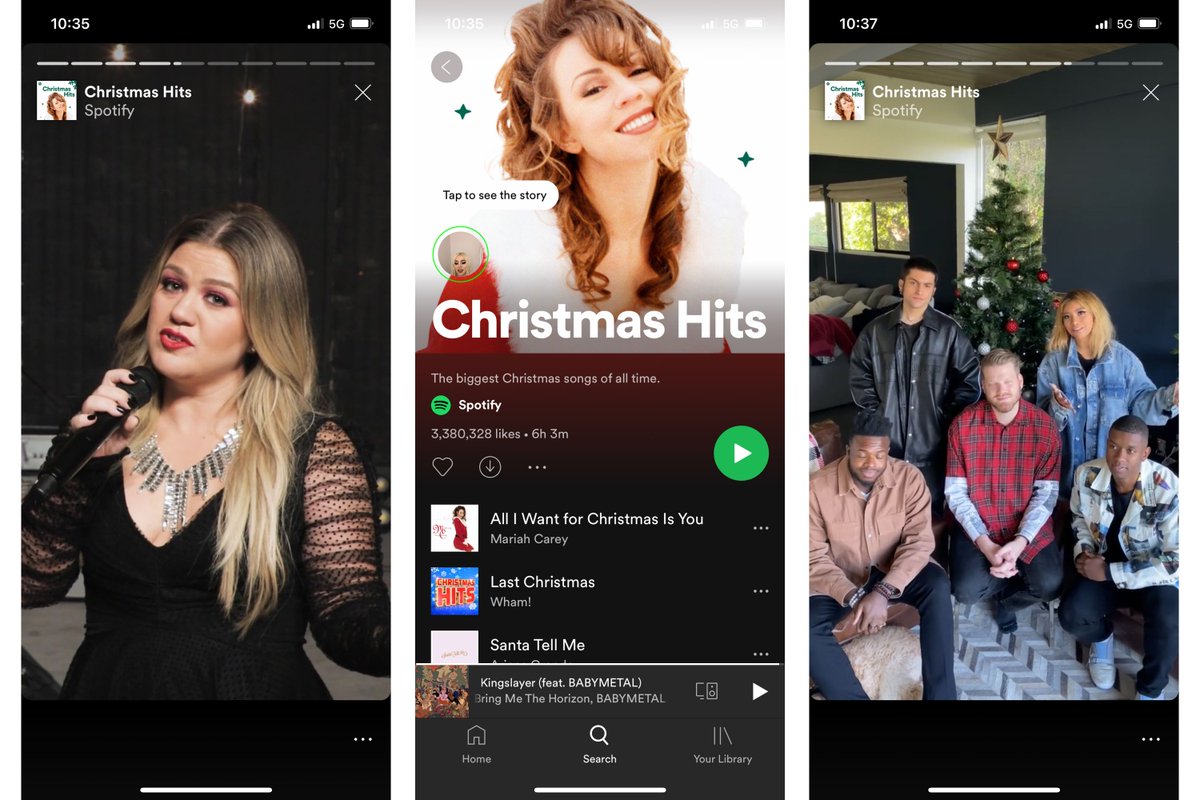 Spotify tests Snapchat-like stories for playlists