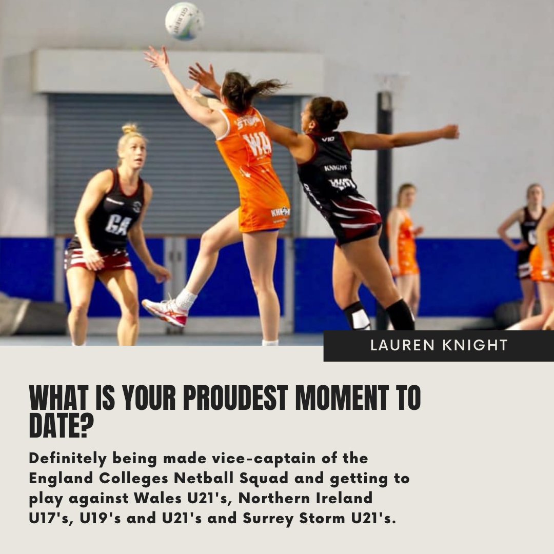 Lauren tells us about her proudest sporting moment so far! #TeamWorc #Performance #StudentAthlete #Study #Netball
