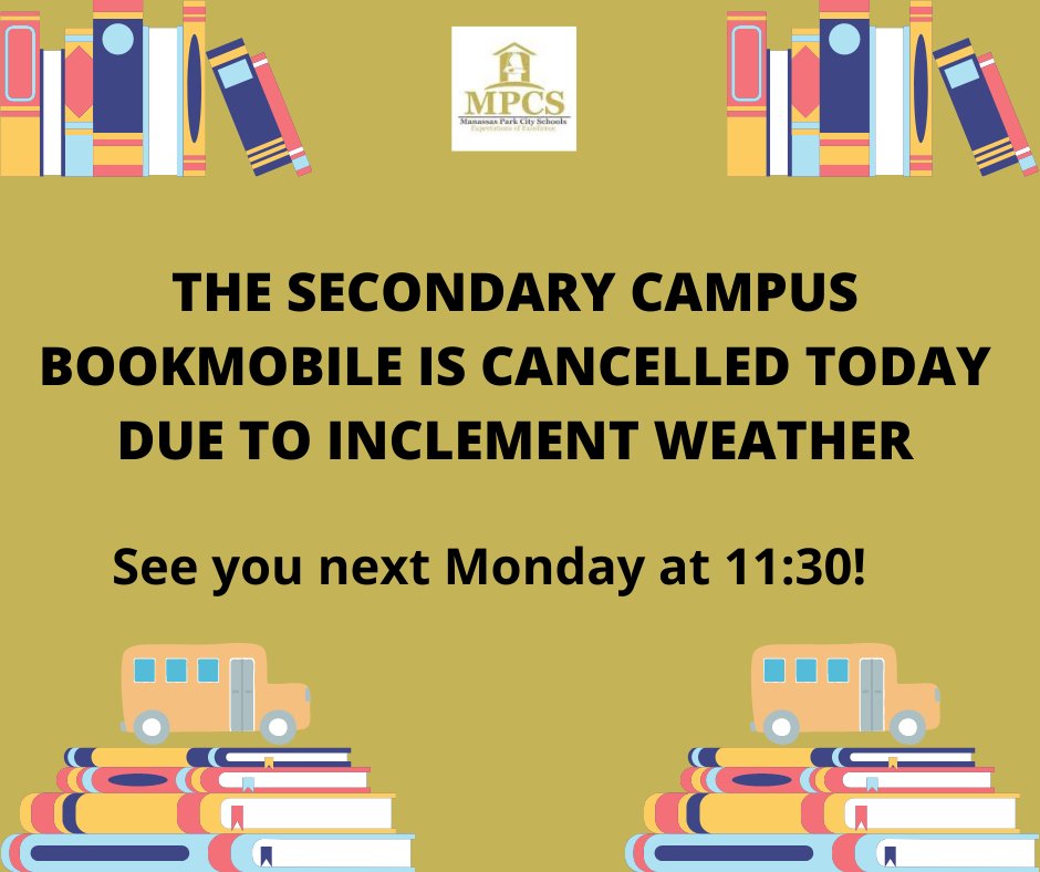 MPHSCougarsRead's tweet photo. Sorry, Everyone! See you next week, though! @MPHSCougars @LibraryMPMS https://t.co/HE8tr3aKqm