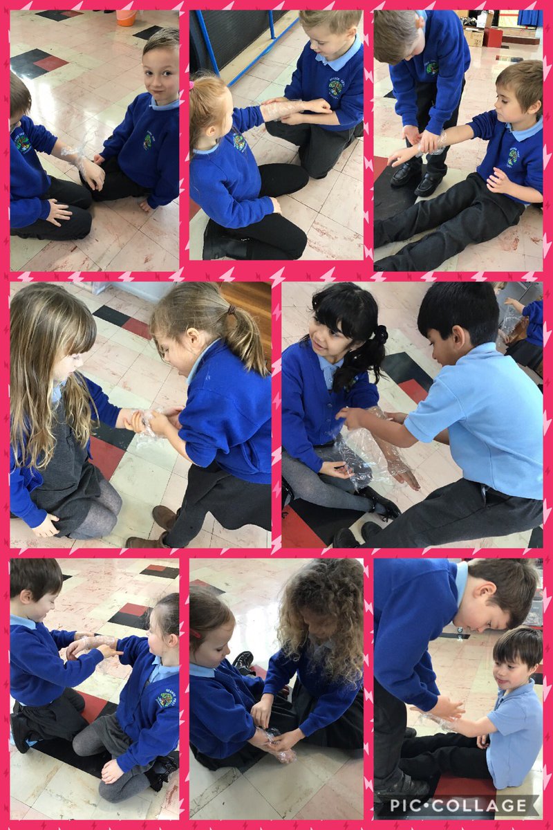 GrangeYear1's tweet photo. This week we have been learning how to treat burns #littlerescuers https://t.co/e7KuCDNVHz