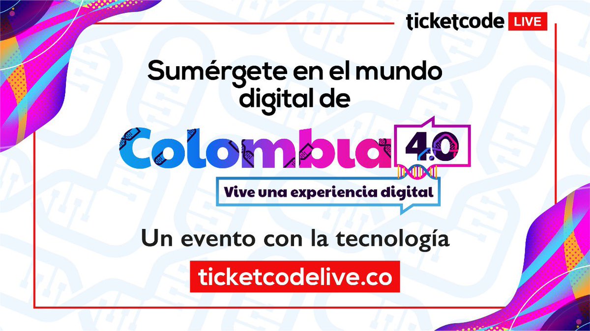TicketCode's tweet image. Tú puedes ser testigo de esta versión sin precedentes de #Colombia40. El encuentro GRATUITO de creativos y amantes de la tecnología que evolucionó de la mano de #TicketcodeLive, para llevar a más de 200 conferencistas a tu pantalla. Inscríbete en col40.co