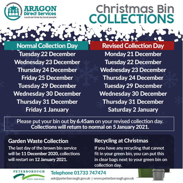 NWCCA2's tweet photo. Changes to the he Council’s bin collections over Christmas. Don’t forget that metallic gift wrap is not recyclable. The Household Recycling Centre will be open between 8-4 every day except for Christmas Day Boxing Day and New Year’s Day https://t.co/UT8lC4S031