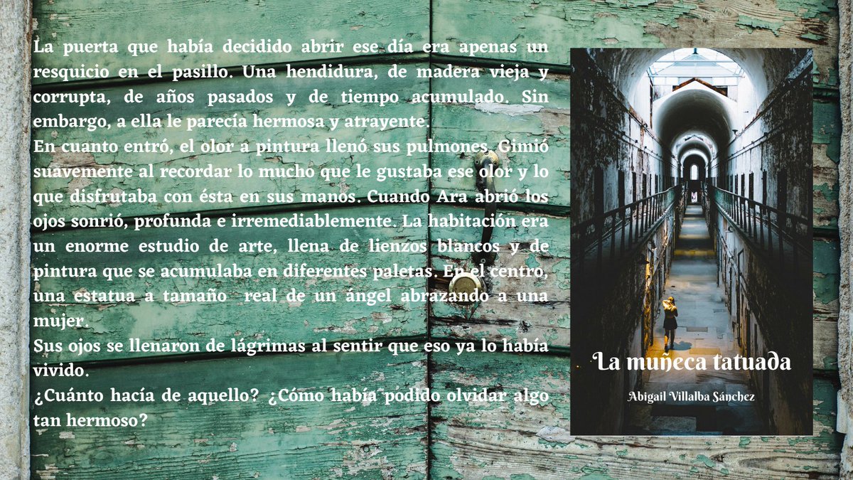 Abi_escritora's tweet image. ¡Buen inicio de semana! 
Hoy os traigo una historia de #misterio y #romance actual... y con algún tinte de #fantasía. 
Es una historia que habla de obsesiones, maltrato... y también de segundas oportunidades. 

➡️amazon.es/dp/B06XGKSMXR

#Amazon #KindleUnlimited #thriller #novela