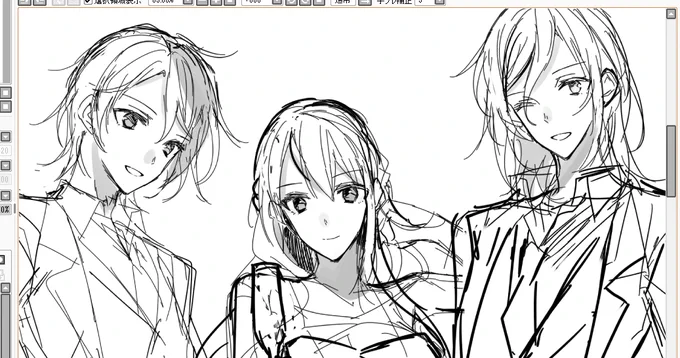 久々に混血描いたら顔描いただけで満足してしまった 