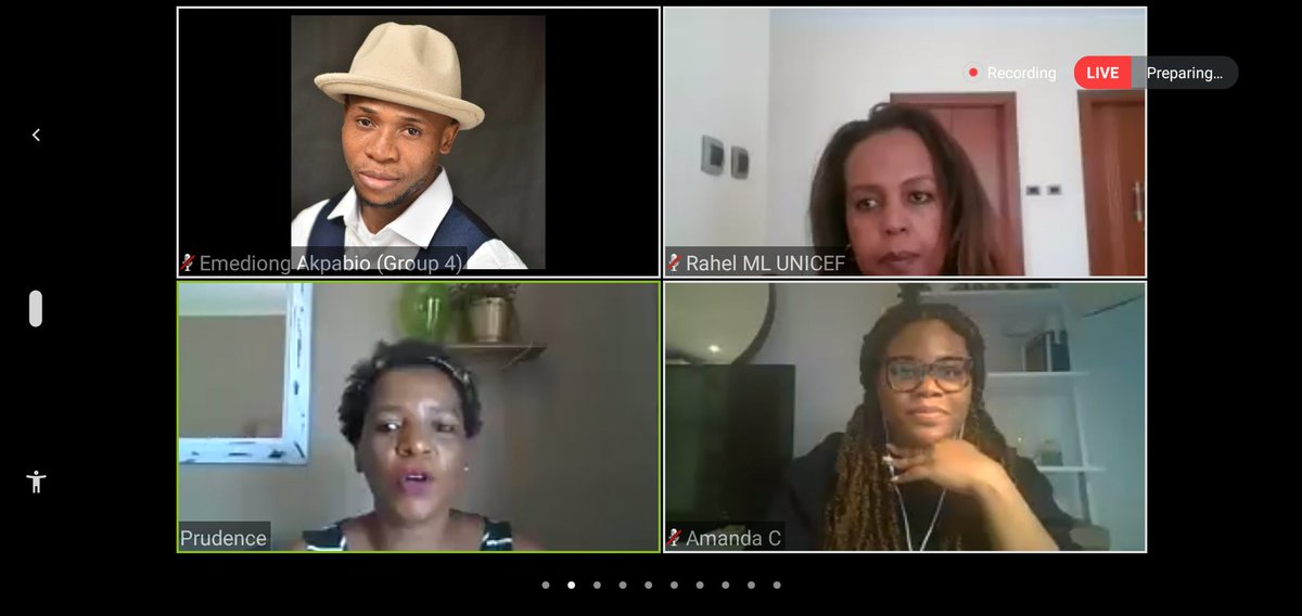 ChildSolidarity's tweet photo. We are currently presenting our report to the @UNICEF_AUOffice &amp; the @AUYouthProgram at the ongoing Intergenerational dialogue to mark the end of the Africa Youth Month. We will move into the next phase of implementation w/ all partners. #CareActamdEnd #AYM2020 #EndChildMarriage https://t.co/txaO66rsfo