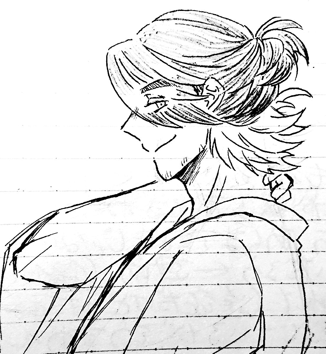 ふとメモ帳開いたらそねさんの落書きがあったのでペン入れした 
