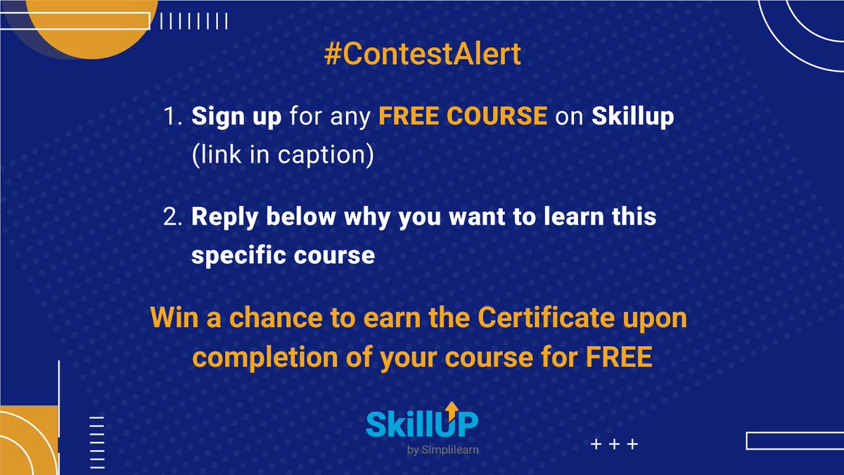 simplilearn's tweet photo. #CyberMonday is here!
Inviting everyone to join our contest celebrating the launch of SkillUp during this holiday season.
Link to sign-up - https://t.co/k7A7eOWUsb
#Contest ends at 6 PM IST on Dec 4, 2020. Are you ready? #GetSetLearn for FREE https://t.co/cnJOYJbUd4