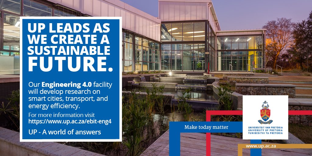 UP is delighted to be opening its new research facility, Engineering 4.0, today at 5pm. Watch this space! Live-streaming at: ow.ly/au8O50CxPpQ  
#UPEngineering 4.0