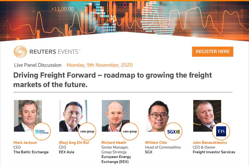 eexgroup's tweet photo. WATCH: As part of the @Reuters Trading Summit, #eexperts @richheath80 & @axelray11 participated in a panel discussion to discuss the roadmap for future growth in the global #DryBulkFreight market. Watch the full discussion here: https://t.co/tdH37NOX2q #DrivingFreightForward https://t.co/KgVXmeLude