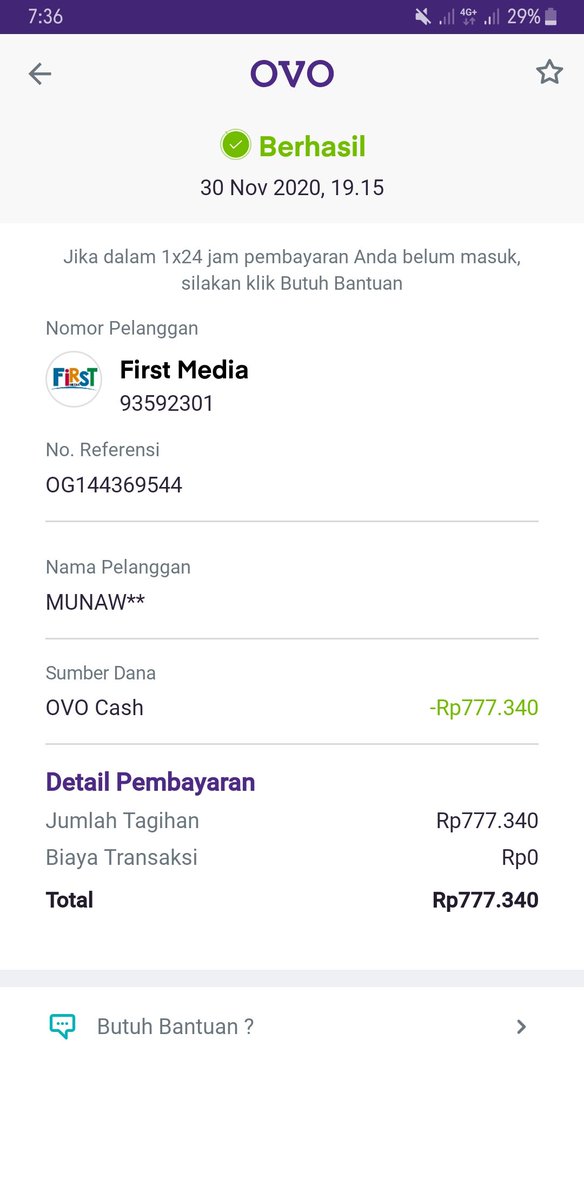 hrsmnd's tweet photo. @FirstMediaCares Terlampir bukti pembayaran, mohon follow upnya https://t.co/82C969GzVl