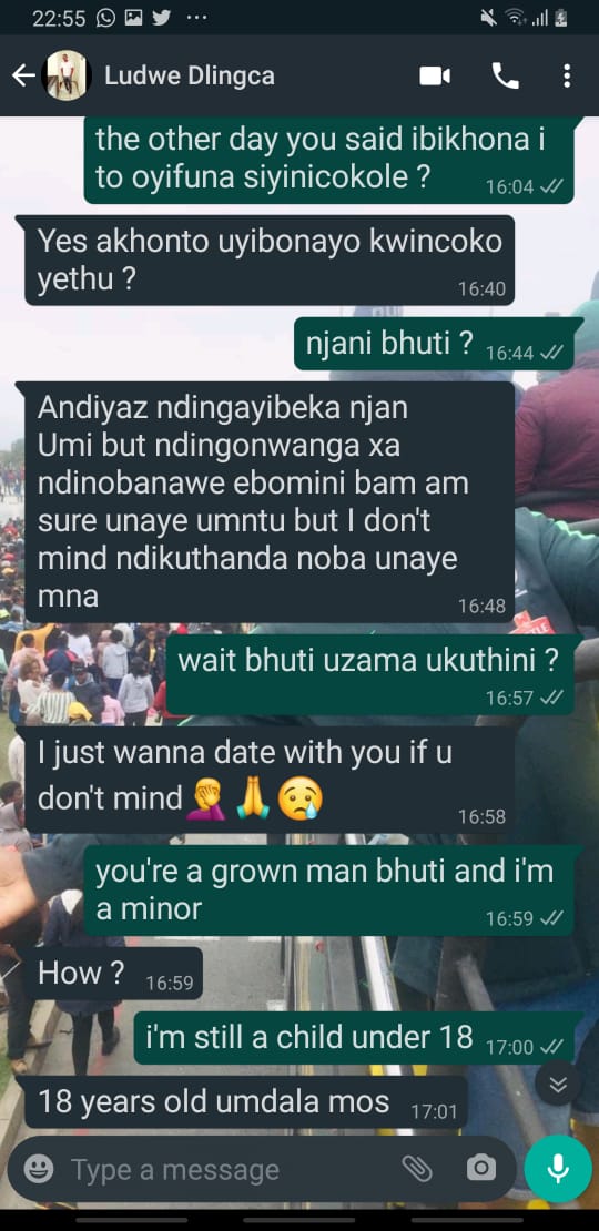 thithina_hanisi's tweet photo. Potential Pedophile.
Please help us track down Ludwe Saziwayo Dlingca. He is a disgrace to society. Our sisters are not safe. https://t.co/zmOXq7NWED