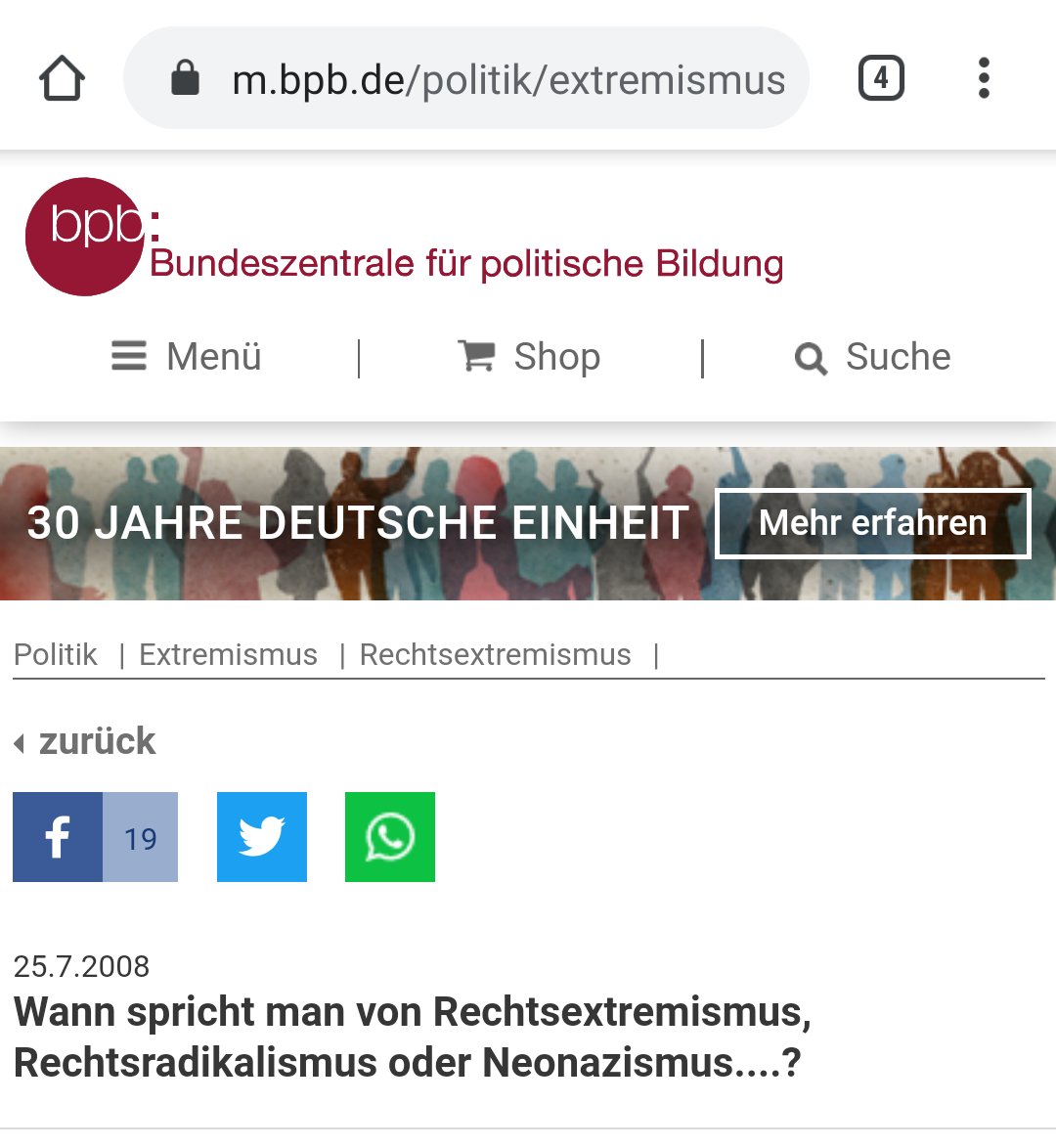 Die BpB sagt es gibt für Rechtsextremismus KEINE einheitliche Definition! 

@HeikoMaas Auf welcher Grundlage wurde dann die Statistik erstellt? Welche  Daten wurden erfasst?
