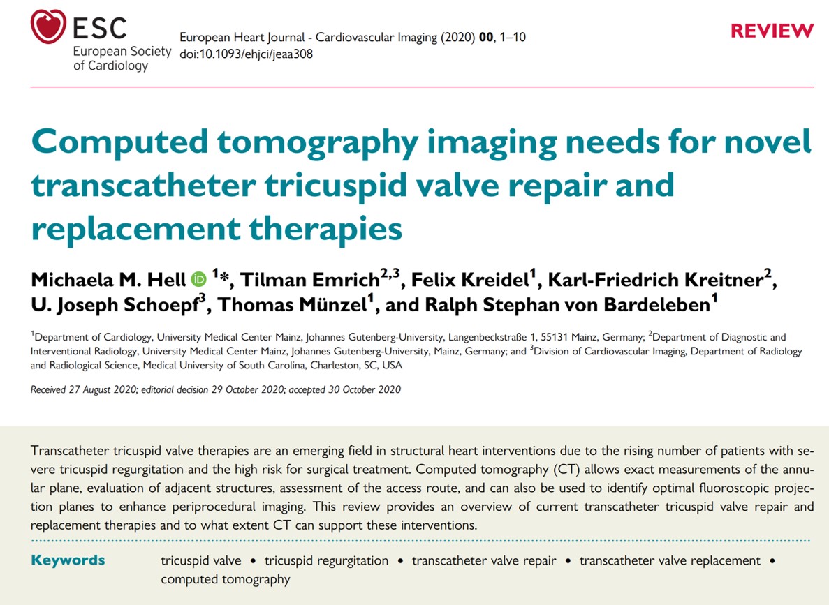vonBardelebenRS's tweet photo. #imaging #cardiology #heartfailure #CCT #cardiotwitter Michaela Hell @vonBardelebenRS #tricuspid #TMTT #TriClip #PASCAL_Ace #Evoque #intervention #EHJ_CVImg #hotoffthepress2020 #heartvalves
https://t.co/22PcfsnbDt https://t.co/YjQ875f74Y