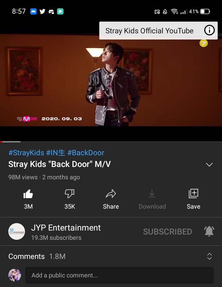 skzglitz's tweet photo. @bangchancentric #BackDoorStreamingParty #BackDoorRoadTo100M #StrayKids thank u!! β‘ https://t.co/wyeiNuHQSq