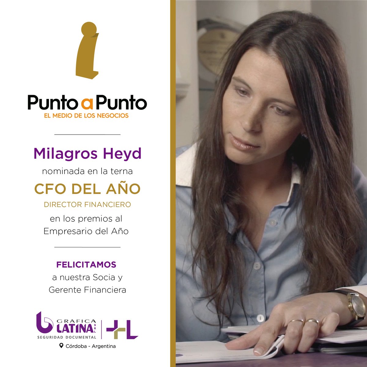 maslatina_ar's tweet photo. [Hilo 1/2 ]Tenemos el honor de estar nuevamente nominados en los premios al Empresario del Año. 

En esta edición nuestra Socia y Gerente Financiera @heyd_milagros compone la terna a #CFO del Año. https://t.co/pZJUpZ6lEg