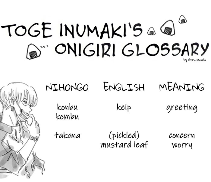 Inumaki Toge Ultimate Guide To Inumaki Toge S Onigiri Language Thought Process And Explanations In The Thread T Co 4hwylsrx54 Twitter