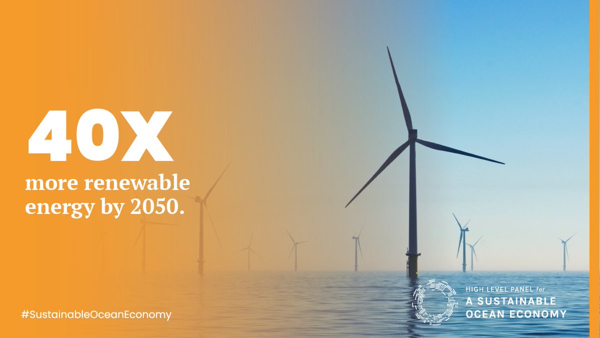 Ocean-based renewable energy like offshore wind can deliver an almost limitless supply of clean energy which the world needs now more than ever. In a  #SustainableOceanEconomy, we harness the power of the ocean.4/8