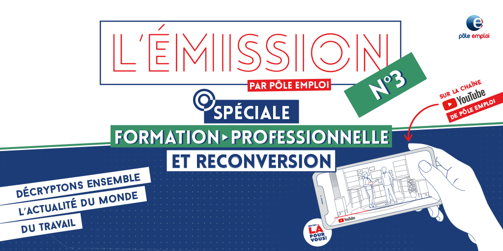 mchongwanumeric's tweet photo. 📹L’épisode 3 de l’#Emission #AvecPôleEmploi est en ligne sur notre chaine @Youtube ! 
#Formation Professionnelle et #Reconversion sont les sujets de ce nouveau numéro ! 👉 https://t.co/XGgImOANKp  #OnEstLàPourVous #TousMobilisés https://t.co/VK6EXbCThB