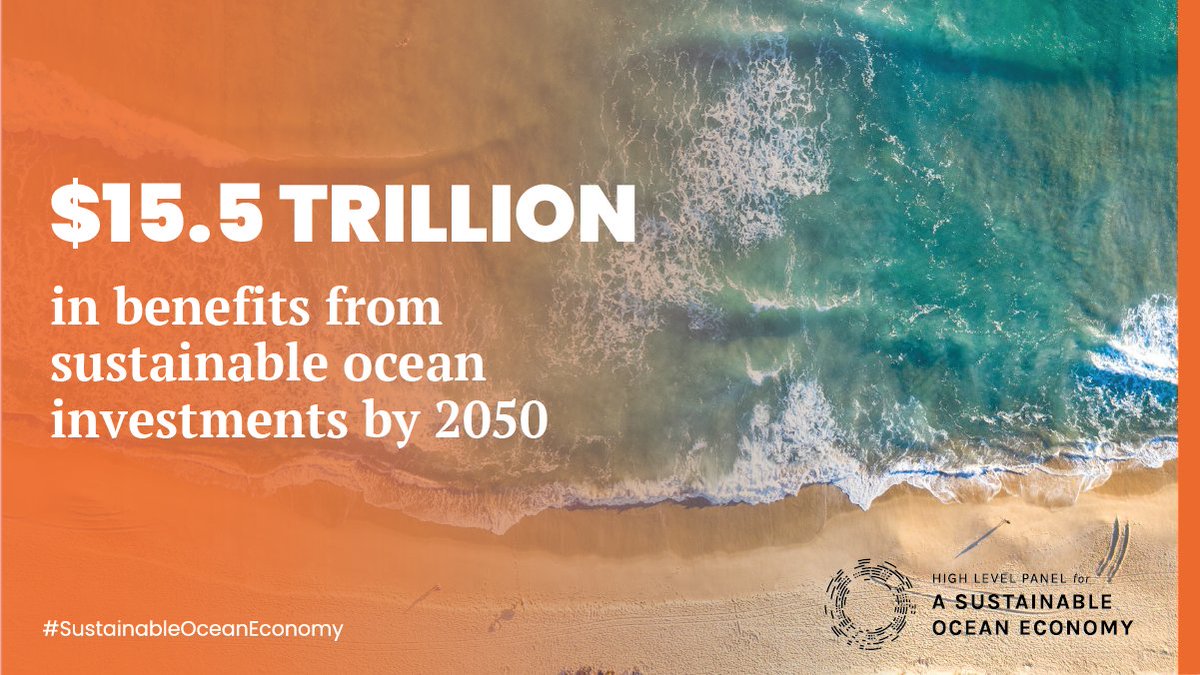 Sustainably managing human impacts on the ocean will help deliver vast economic, environmental, health and social benefits in return. That's important for societal well-being and meeting SDG targets.  #SustainableOceanEconomy  #OceanAction6/8