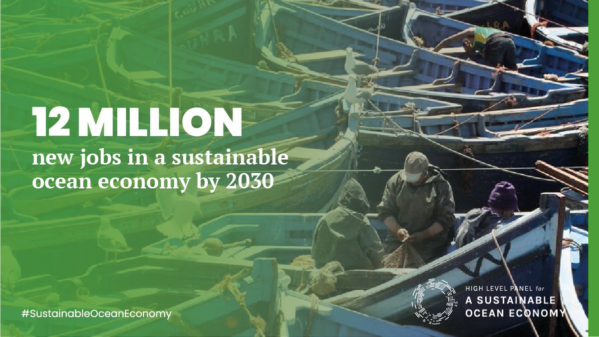 The ocean is the source of millions of jobs in fishing, tourism, transportation, and it powers economic growth.A  #SustainableOceanEconomy offers not just more jobs, but greater, equitable prosperity. 7/8