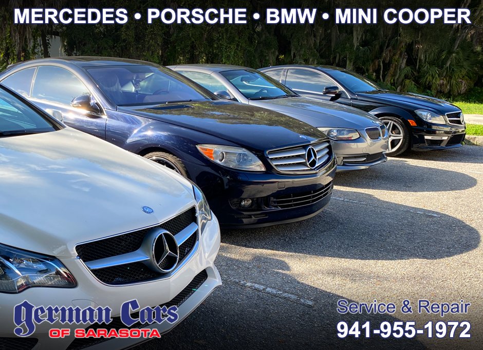 We offer superior customer care and dealer level equipment / experience at a great price. Call us at 941-955-1972 to book your appointment for your #Porsche, #BMW, #Mercedes, or #Mini Cooper. Visit us at: https://t.co/cW80BFji0K https://t.co/zbVHRktUfe