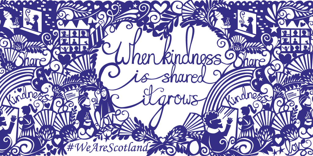 Happy St Andrew's Day! As part of the #𝗢𝗻𝗲𝗠𝗶𝗹𝗹𝗶𝗼𝗻𝗪𝗼𝗿𝗱𝘀𝗢𝗳𝗞𝗶𝗻𝗱𝗻𝗲𝘀𝘀 campaign we want to recognise and thank the voluntary and community organisations who daily support and empower the citizens of Edinburgh. #WeAreScotland.