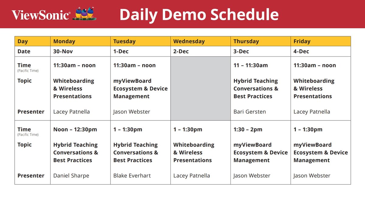 #ISTE20 Live has begun! Swing by ViewSonic's virtual booth, and join our education team's daily demos: ow.ly/txdQ50CxdrQ

#HybridTeaching #DigitalWhiteboarding #DeviceManagement