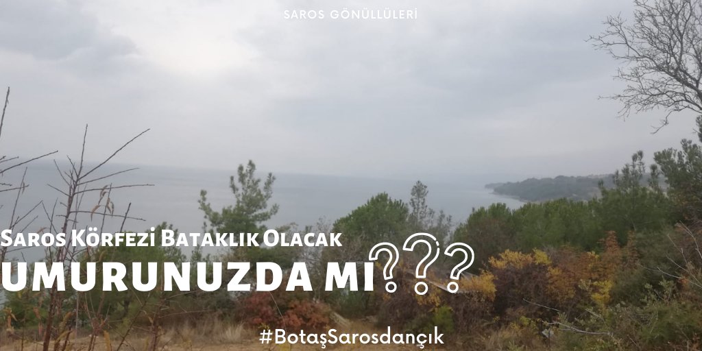 SarosGonulluler's tweet photo. Doğamız, denizimiz, ormanımız umurunuzda mı ?

#BotaşSarosdançık https://t.co/GfloATxQBB