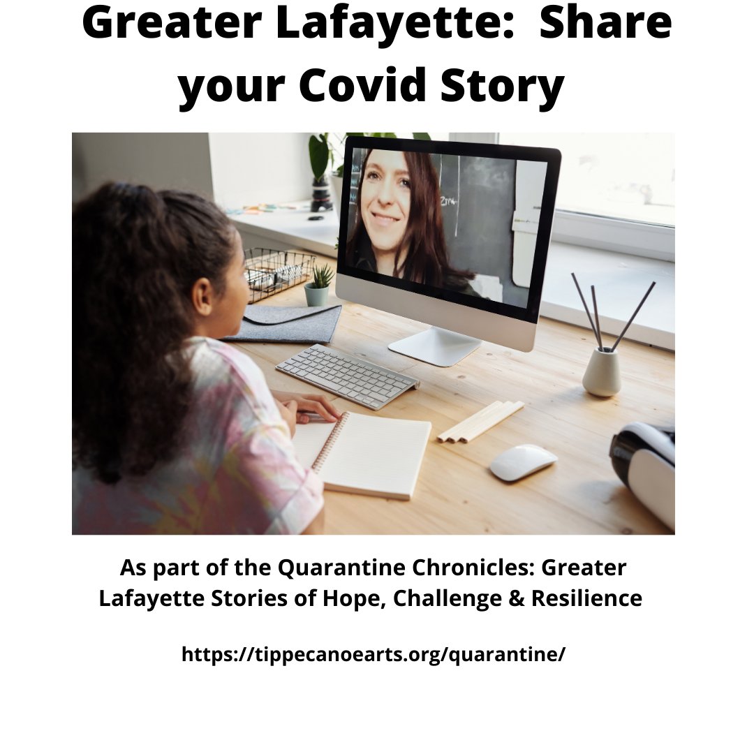 Greater Lafayette: Join us for a FREE Quarantine Chronicles Writing Workshop on 12/1 and share your COVID-19 pandemic story with @tippecanoearts and <a href="/TippeHistory/">TippecanoeHistory</a>. Register here: ow.ly/aAhJ50C3Yfk #greaterlafayette #livinglafayette #westlafayette #community